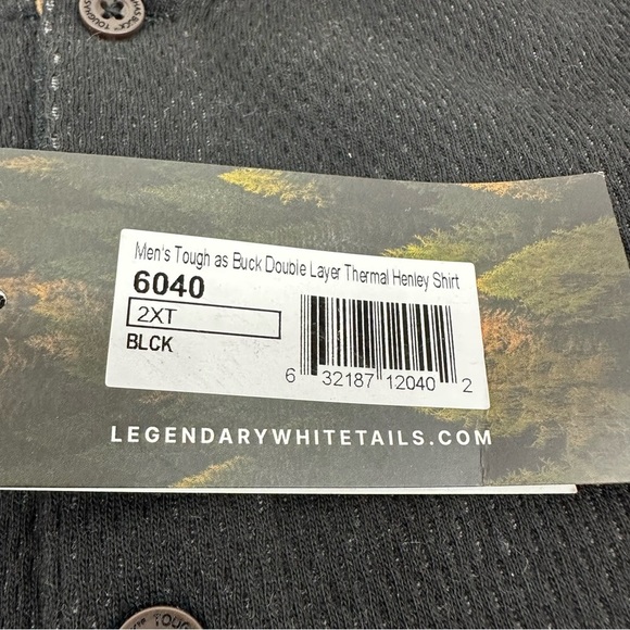 Legendary Whitetails Men’s 2XT Tall Tough As Buck Double Layer Henley Shirt New - Picture 10 of 13